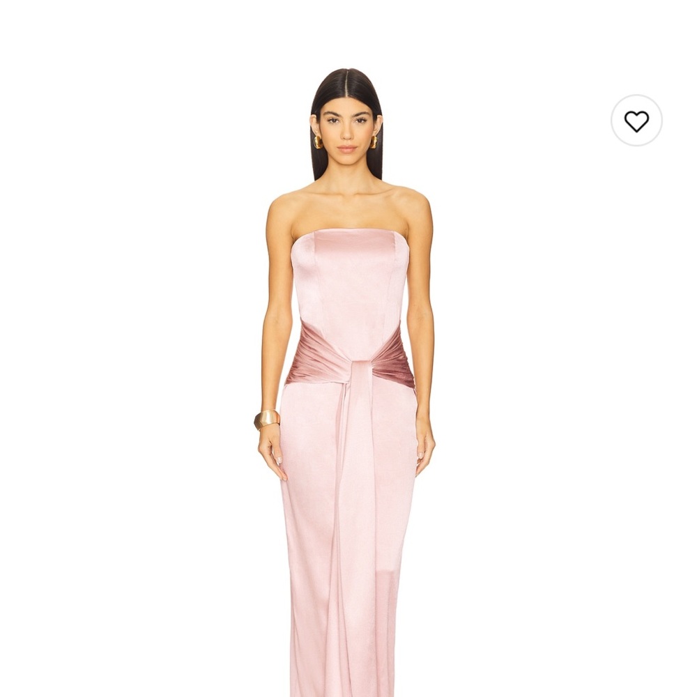 Michael Costello Pink Strapless Gown for Prom